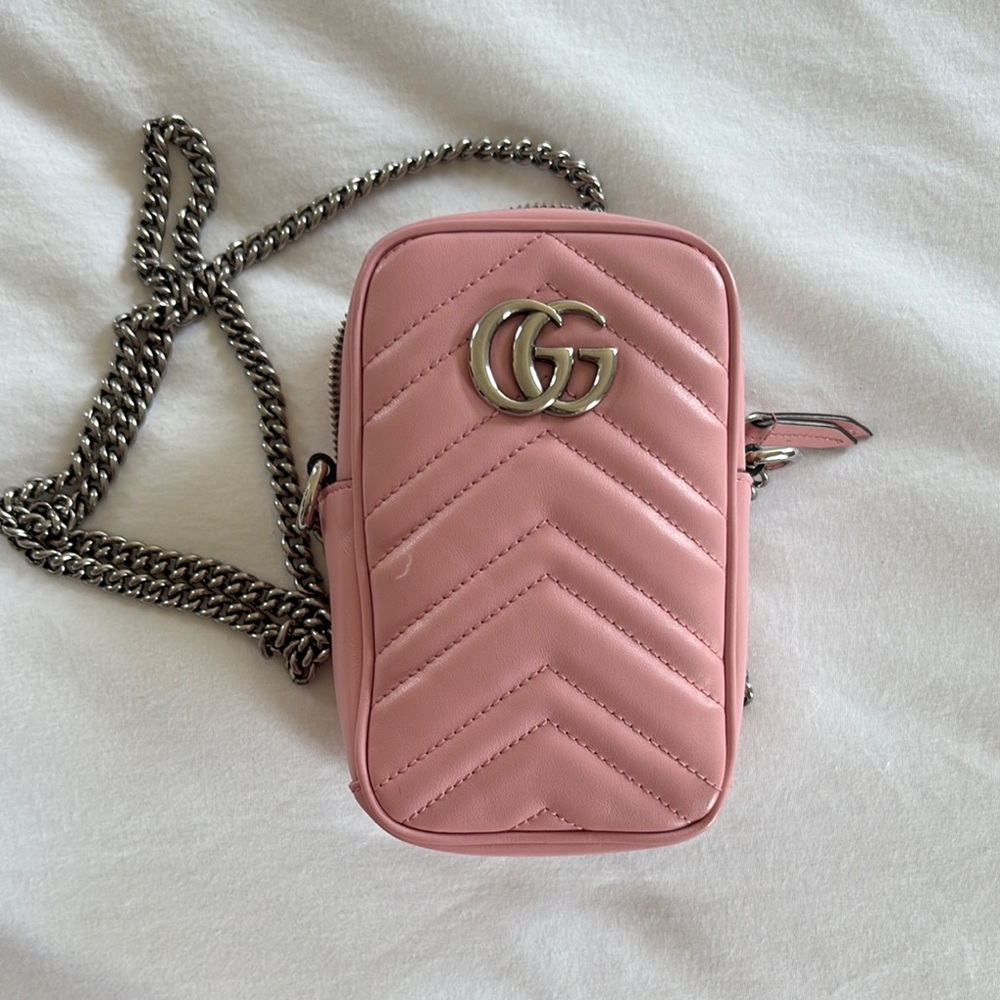 Gucci Pink Quilted Crossbody Bag